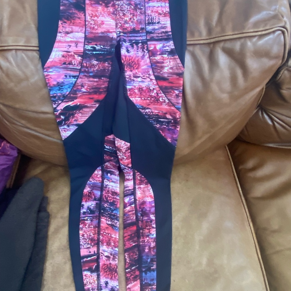 Lululemon Athletica Black and Pink Leggings
